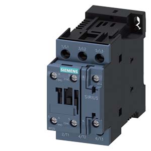 Siemens power contactor, AC-3 25 A, 11 kW / 400 V 1 NO + 1 NC, 24 V DC 3-pole, Size S0 screw terminal